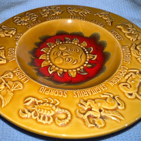 RARE Vintage Zodiac Sign Astrology Ceramic Plate - Picture 2 of 14